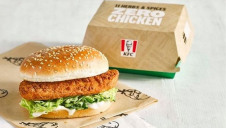 KFC's vegan burger (pictured) proved a hit during trials last summer.